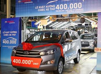Toyota xuất xưởng chiếc ô tô thứ 400.000 tại nhà máy Việt Nam